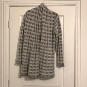 Isaac Mizrachi gray Check Cardigan